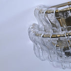 12 Inch Clear Glass Wall Sconce - Ghiaccio