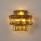 12 Inch Smoked Glass Wall Sconce - Ghiaccio