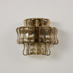 12 Inch Smoked Glass Wall Sconce - Ghiaccio
