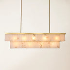 183 cm Alabaster Rectangular Chandelier - Glace