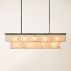 183 cm Alabaster Rectangular Chandelier - Glace