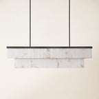 183 cm Alabaster Rectangular Chandelier - Glace