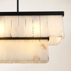 183 cm Alabaster Rectangular Chandelier - Glace