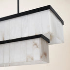 183 cm Alabaster Rectangular Chandelier - Glace