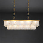 124 cm Alabaster Rectangular Chandelier - Glace