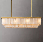 124 cm Alabaster Rectangular Chandelier - Glace