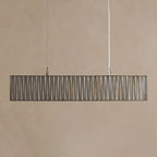 124 cm White Glass Rectangular Chandelier - Jeunet