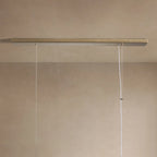 124 cm White Glass Rectangular Chandelier - Jeunet