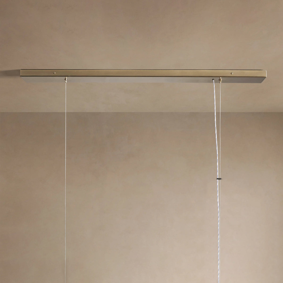 124 cm White Glass Rectangular Chandelier - Jeunet