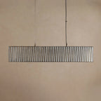 152 cm White Glass Rectangular Chandelier - Jeunet