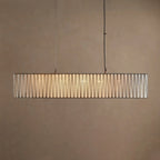 152 cm White Glass Rectangular Chandelier - Jeunet