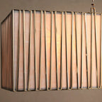 183 cm White Glass Rectangular Chandelier - Jeunet