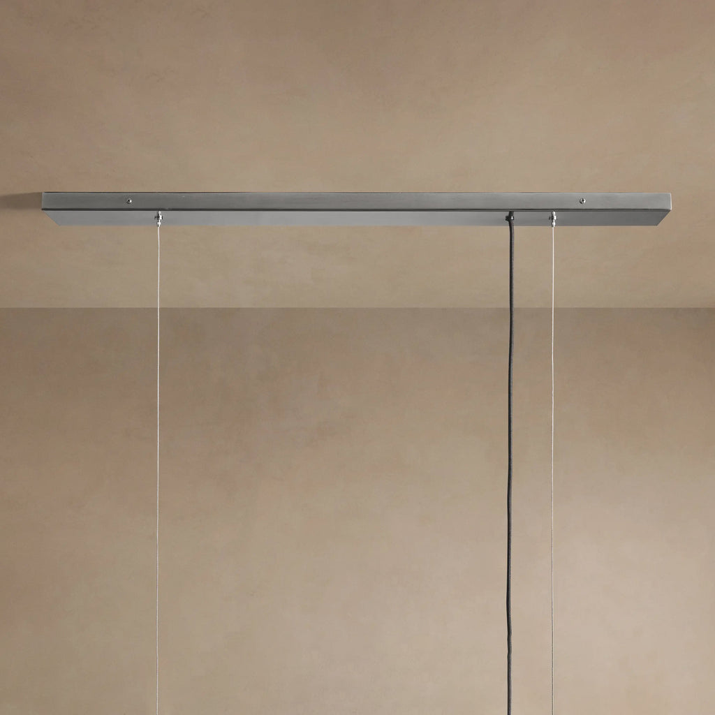 124 cm White Glass Rectangular Chandelier - Jeunet