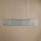 124 cm White Glass Rectangular Chandelier - Jeunet