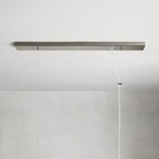 152 cm White Glass Rectangular Chandelier - Jeunet