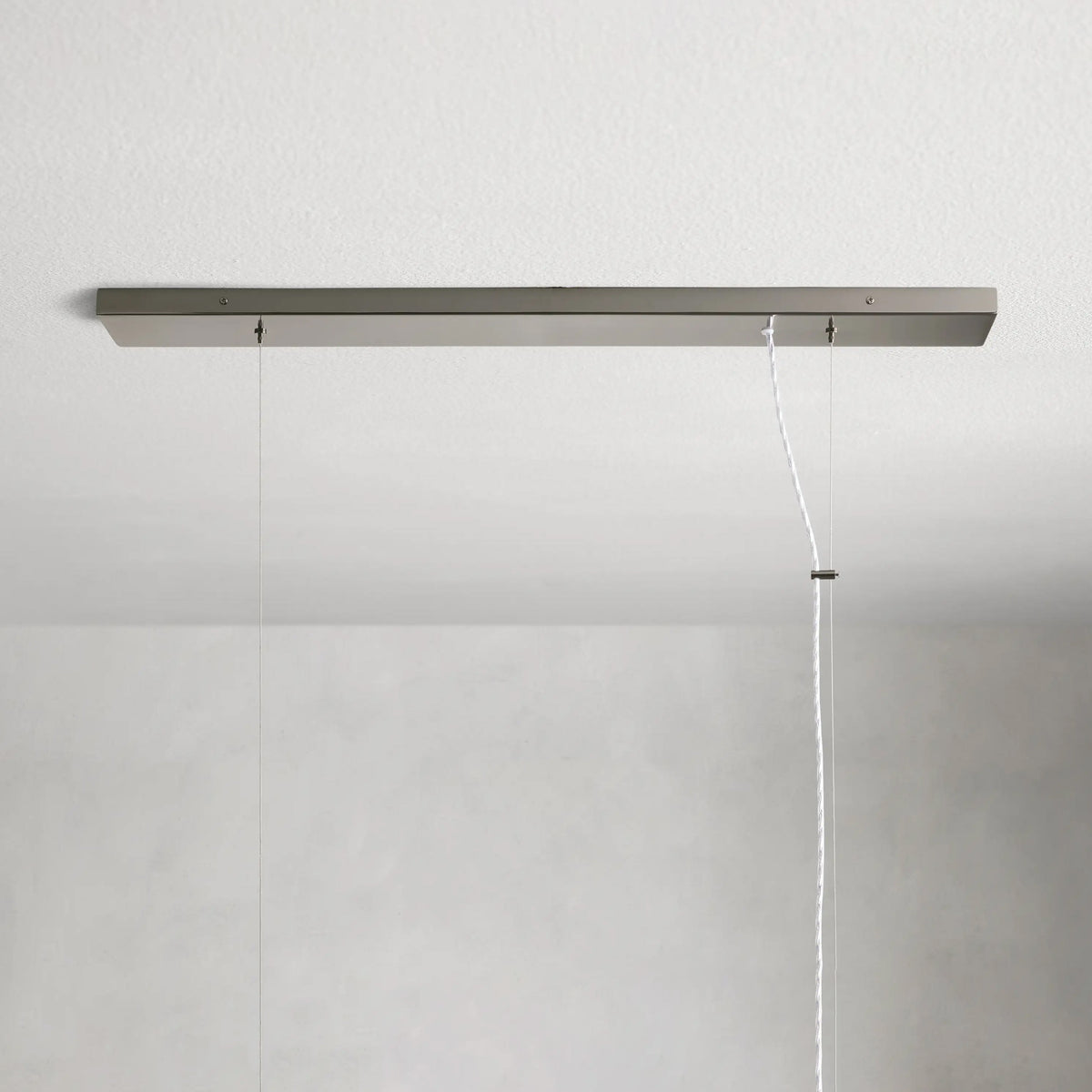 152 cm White Glass Rectangular Chandelier - Jeunet