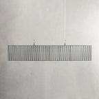 152 cm White Glass Rectangular Chandelier - Jeunet