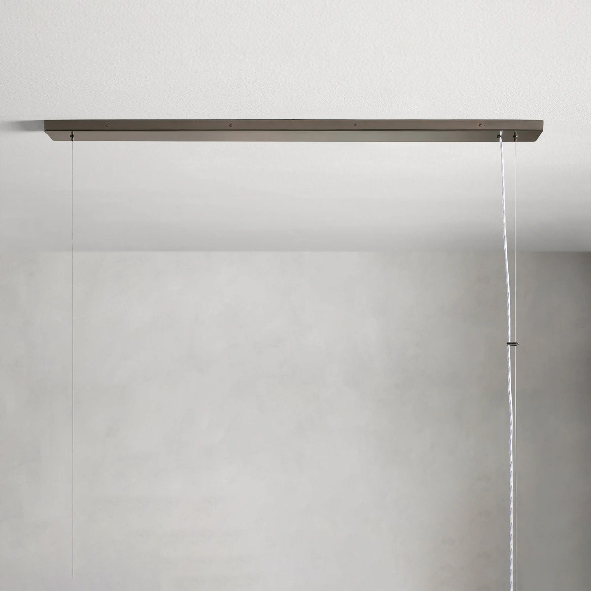 183 cm White Glass Rectangular Chandelier - Jeunet