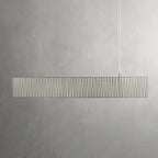 183 cm White Glass Rectangular Chandelier - Jeunet