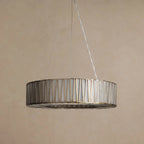 61 cm White Glass Round Chandelier - Jeunet