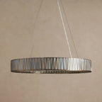 107 cm White Glass Round Chandelier - Jeunet