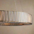 152 cm White Glass Round Chandelier - Jeunet