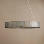 91 cm White Glass Round Chandelier - Jeunet