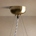 152 cm White Glass Round Chandelier - Jeunet