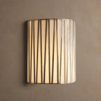 30 cm White Glass Half Cylinder Sconce - Jeunet