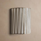 30 cm White Glass Half Cylinder Sconce - Jeunet