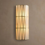 24 Inch White Glass Half Cylinder Sconce - Jeunet