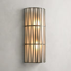 24 Inch White Glass Half Cylinder Sconce - Jeunet