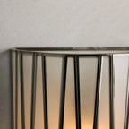 24 Inch White Glass Half Cylinder Sconce - Jeunet