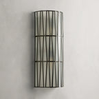 24 Inch White Glass Half Cylinder Sconce - Jeunet