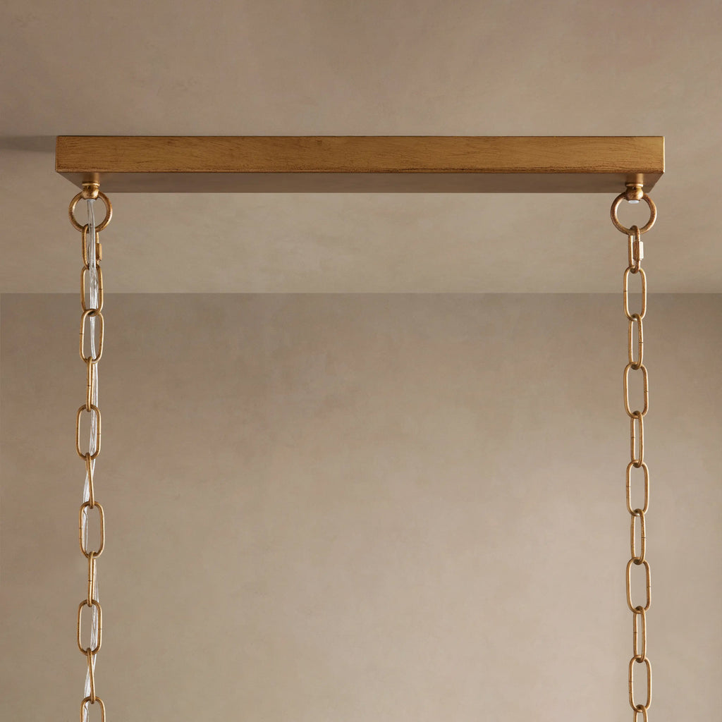 137 cm linearer Keramik-Kronleuchter – Lunaria
