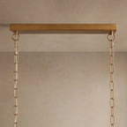 137 cm linearer Keramik-Kronleuchter – Lunaria