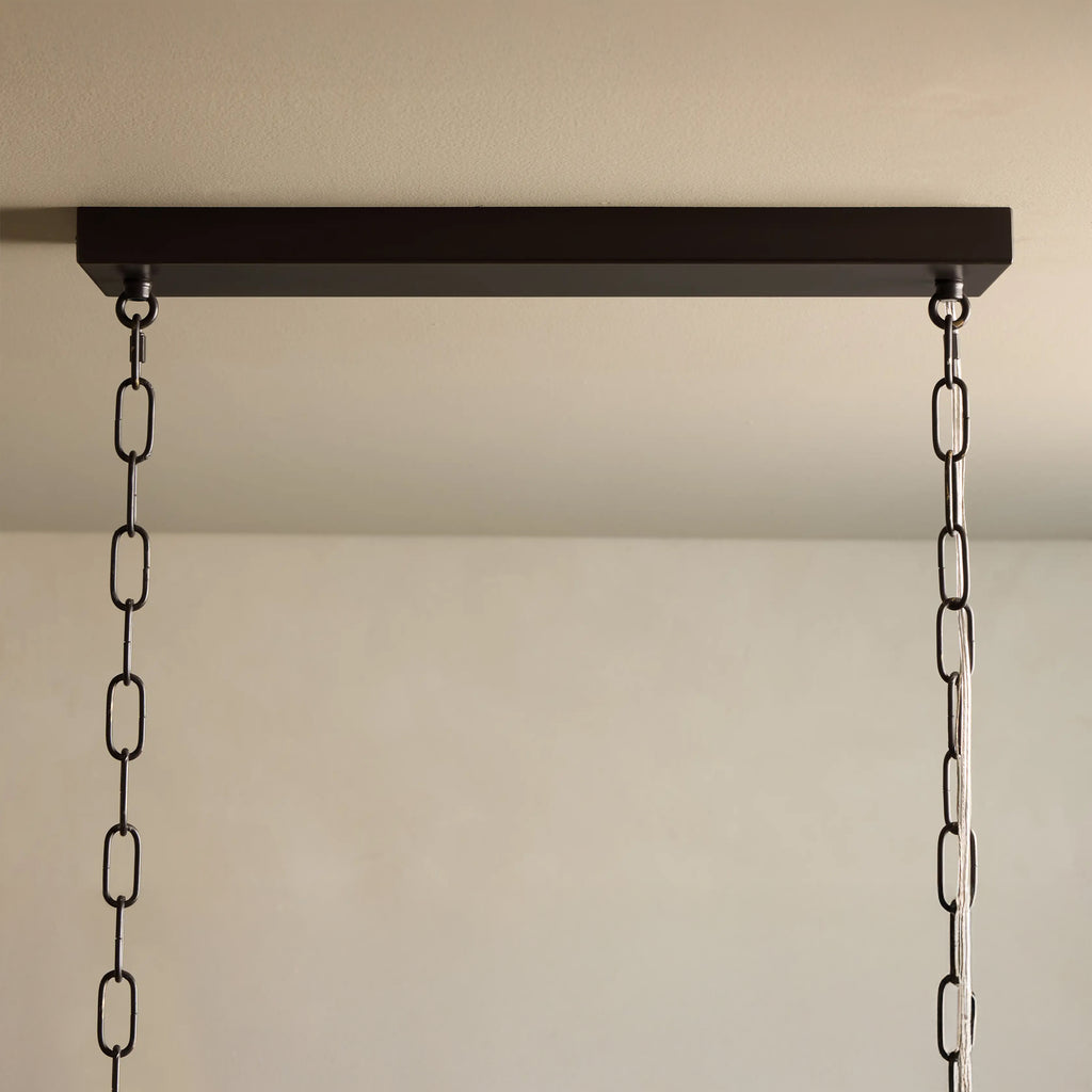 137 cm linearer Keramik-Kronleuchter – Lunaria