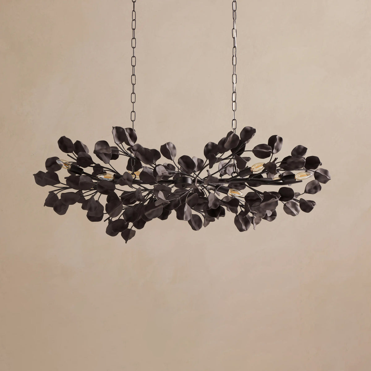 137 cm linearer Keramik-Kronleuchter – Lunaria
