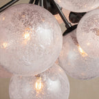 Lustre globe en verre grainé de 69 cm - Mandoza