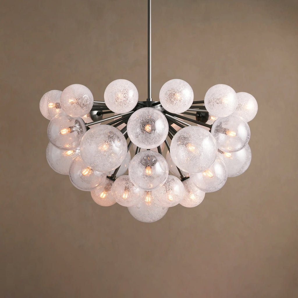 89 cm Seeded Glass Globe Chandelier - Mandoza