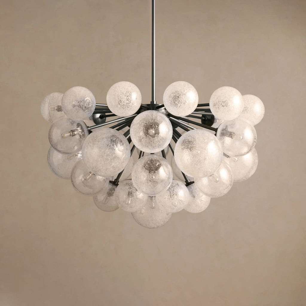 89 cm Seeded Glass Globe Chandelier - Mandoza