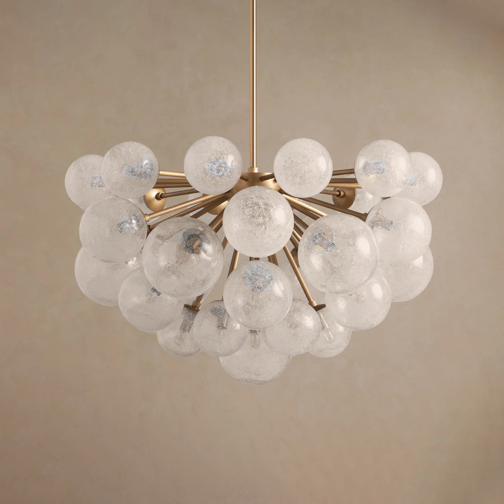 89 cm Seeded Glass Globe Chandelier - Mandoza