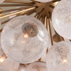 Lustre globe en verre grainé de 69 cm - Mandoza