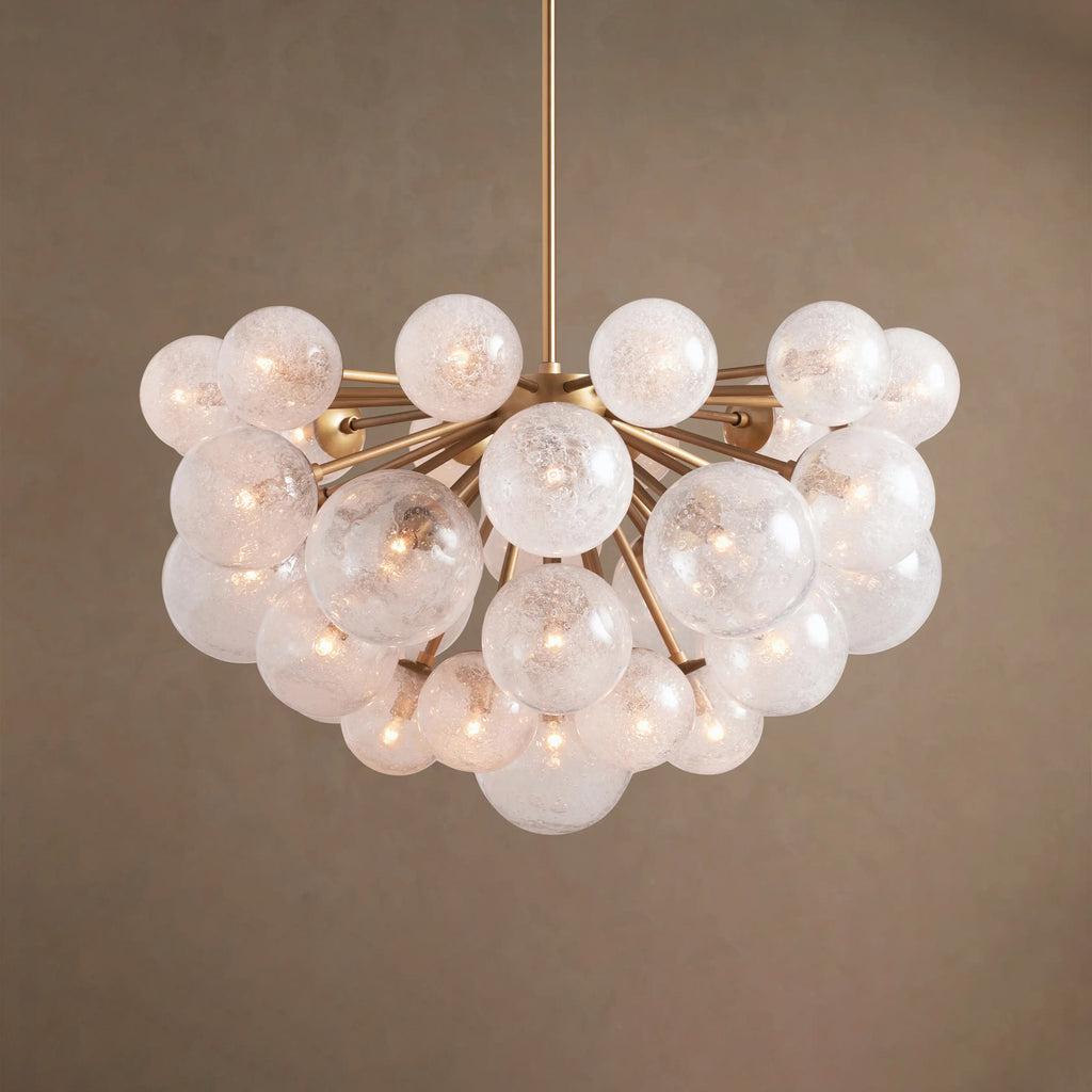 89 cm Seeded Glass Globe Chandelier - Mandoza