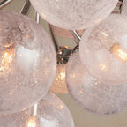 Lustre globe en verre grainé de 69 cm - Mandoza