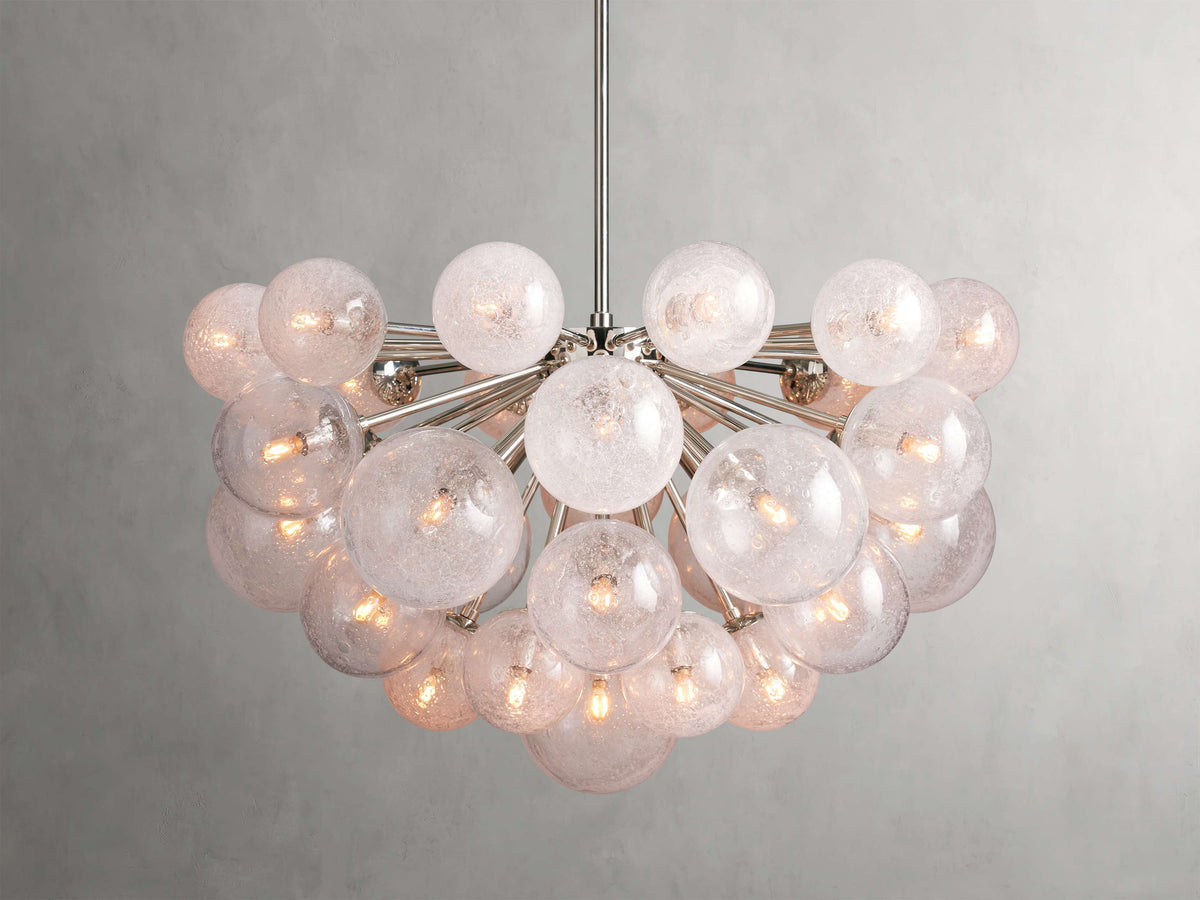 89 cm Seeded Glass Globe Chandelier - Mandoza