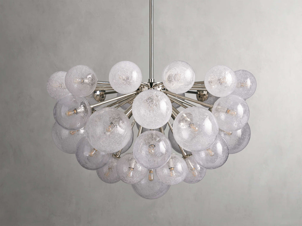 89 cm Seeded Glass Globe Chandelier - Mandoza