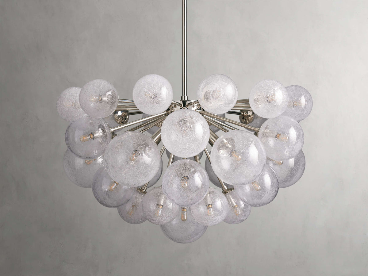 89 cm Seeded Glass Globe Chandelier - Mandoza