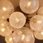 22 Inch Seeded Glass Globe Flush Mount - Mandoza