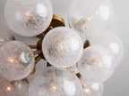 22 Inch Seeded Glass Globe Flush Mount - Mandoza